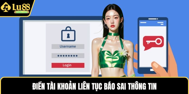 Điền tài khoản liên tục báo sai thông tin